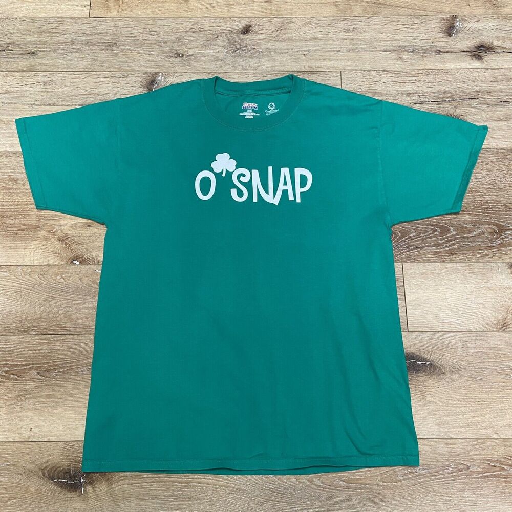 O'Snap Saint Patrick's Day Irish Shamrock T-Shirt Large